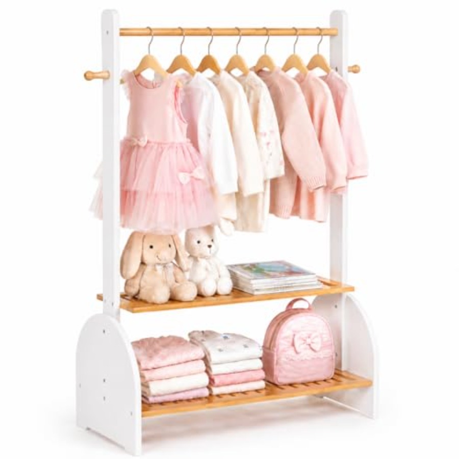 Baby Clothing Rack - Clothing Rack with Adjustable Rods, Clothes