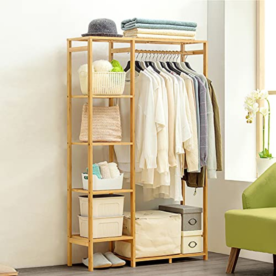 Bamboo Clothing Rack with 6 Ti – Baby Clothing Rack recenzja i cena