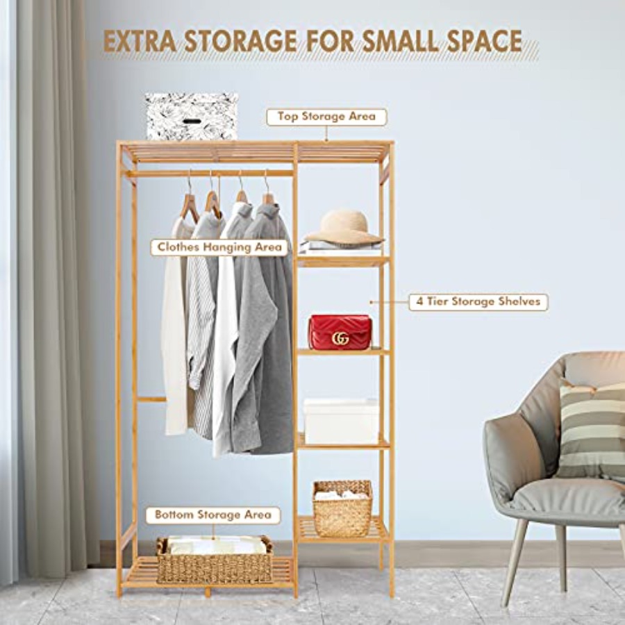 Bamboo Clothing Rack with 6 Ti – Baby Clothing Rack recenzja i cena