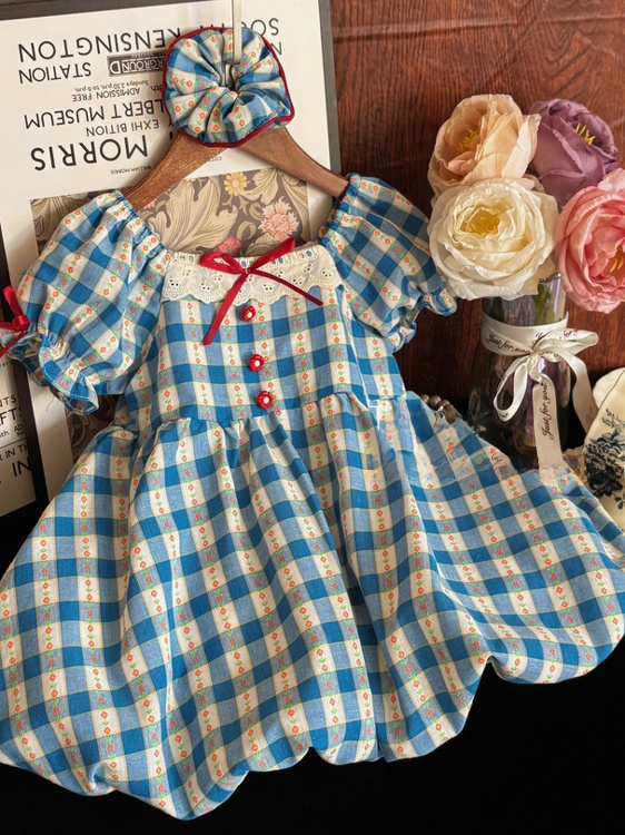 Girls Summer Plaid Dress Baby  – Baby Clothing Dresser recenzja i cena
