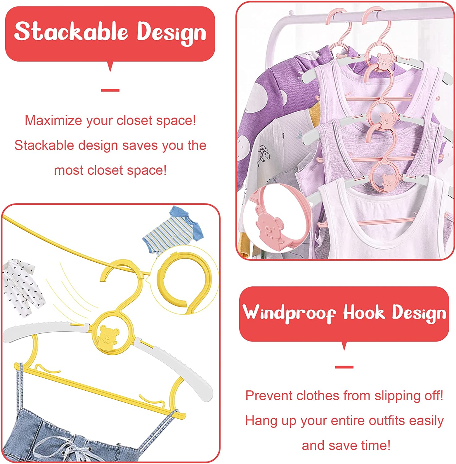 UNTIOR Non-slip Baby Clothes H – Baby Clothing Rack recenzja i cena