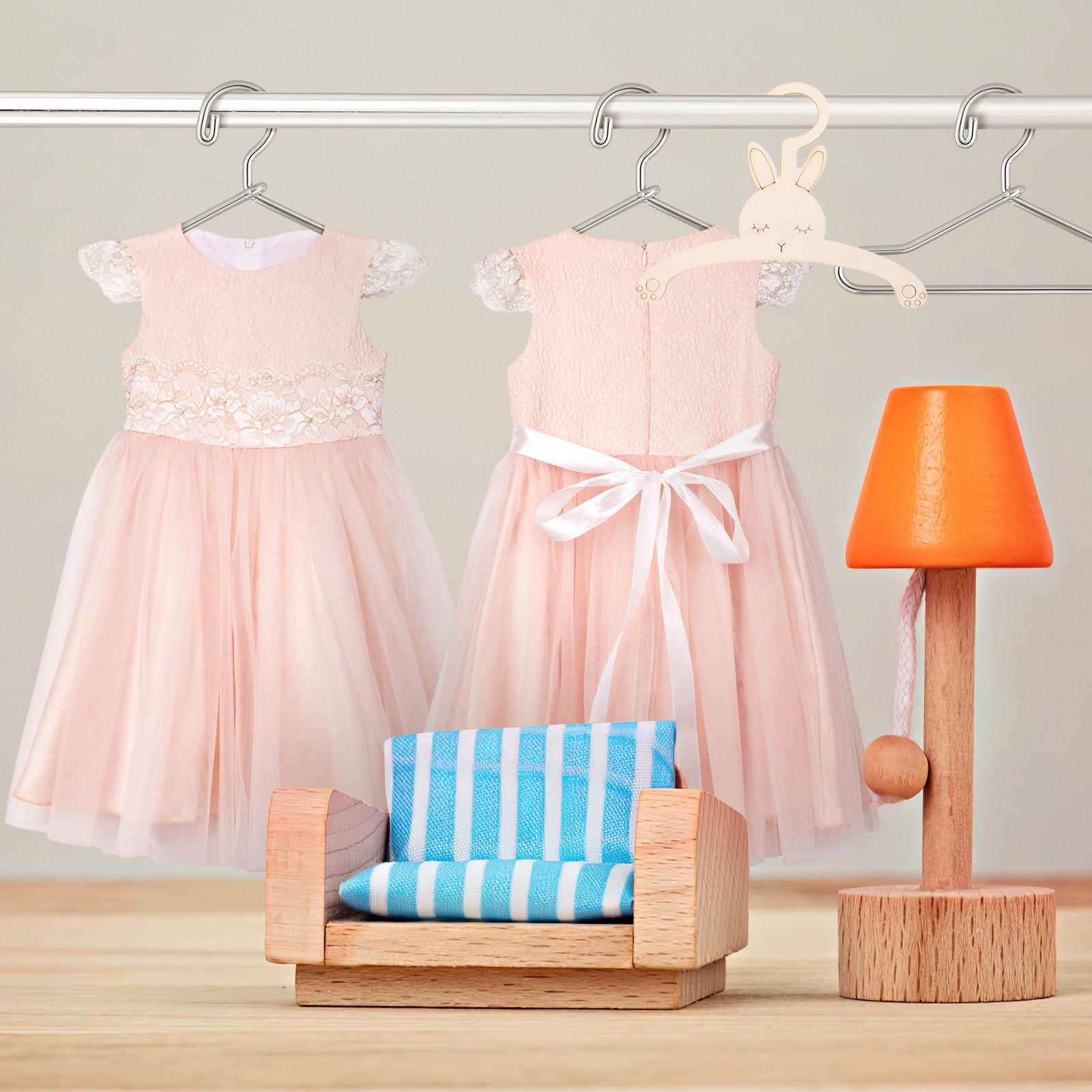 5 Pcs Creative Rabbit Shaped W – Baby Clothing Rack recenzja i cena