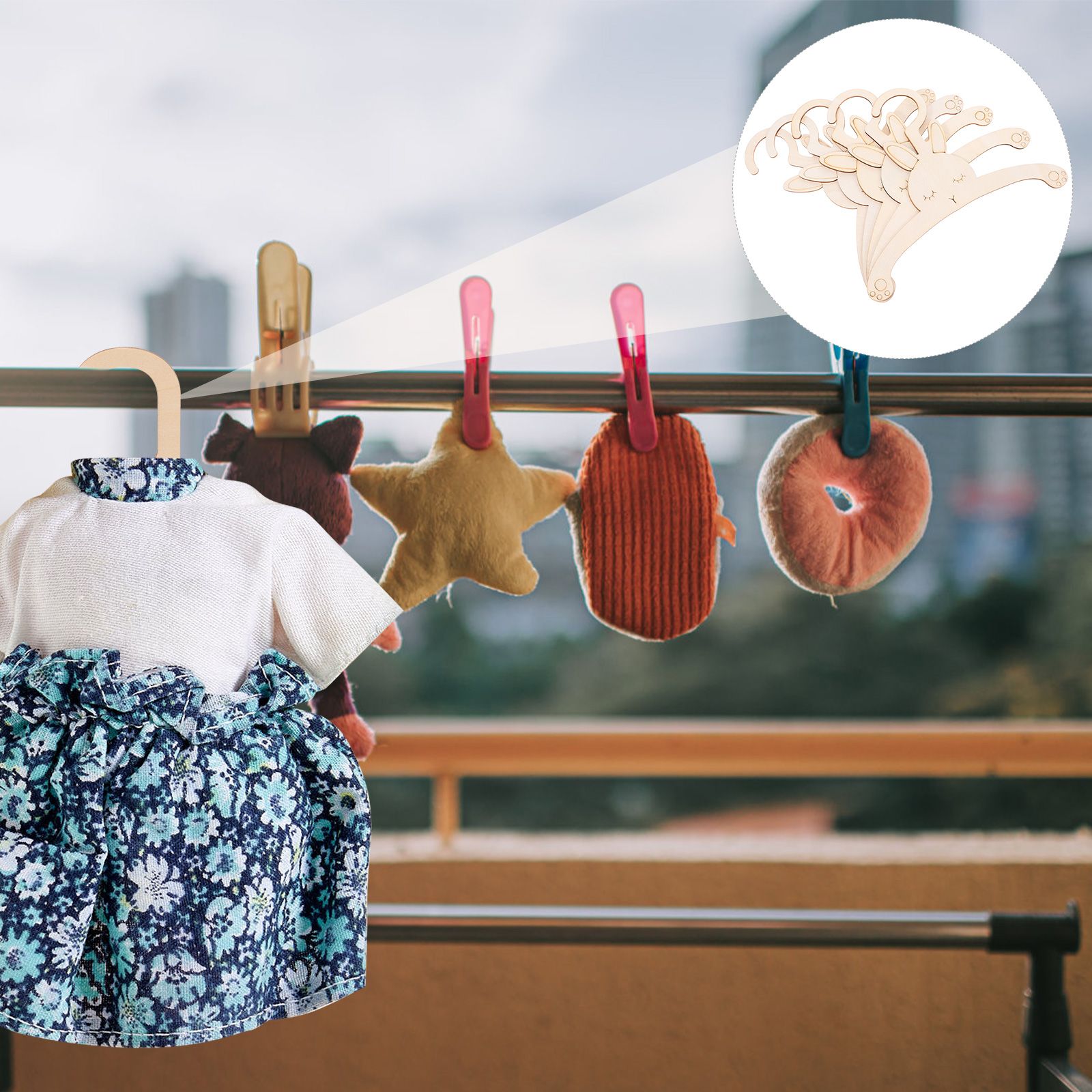 5 Pcs Creative Rabbit Shaped W – Baby Clothing Rack recenzja i cena