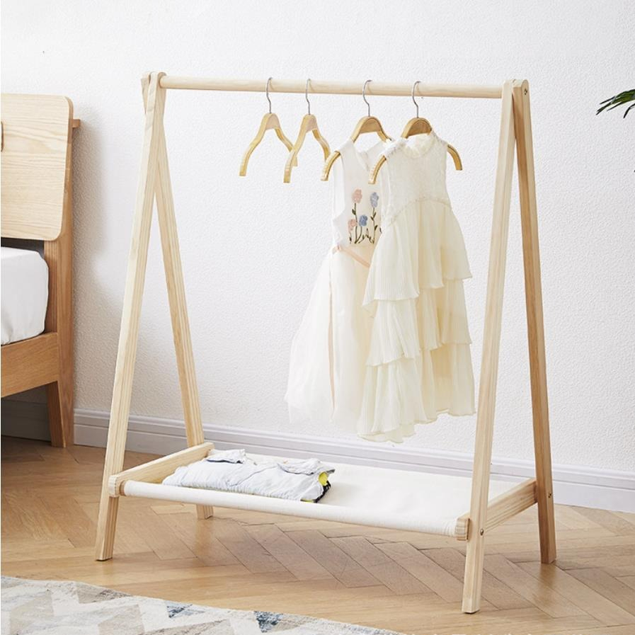 Solid Wood Floor Standing Clot – Baby Clothing Rack recenzja i cena